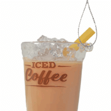 Glass Iced Coffee Ornament